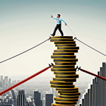 Balancing Act**

A tightrope walker carefully balancing between towering stacks of data charts on one side and vibrant scenes of everyday life on the other, symbolizing the need to balance data analysis with real-world experiences in policymaking. Emphasize the precariousness of the balance.

**