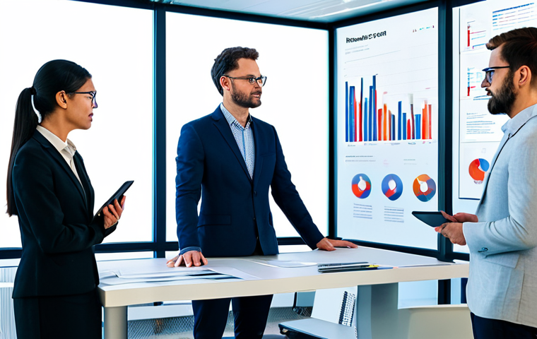 AI-Powered Policy Analysis**
A diverse team of data scientists collaborating in a modern, brightly lit office space. They are analyzing complex data visualizations on large screens, showcasing AI's role in policy prediction. Everyone is fully clothed in professional attire. The scene emphasizes technological advancement and collaboration. "Safe for work," "appropriate content," "fully clothed," "professional," "perfect anatomy," "correct proportions," "well-formed hands," "proper finger count," "natural body proportions," "high quality," "professional photography".
**