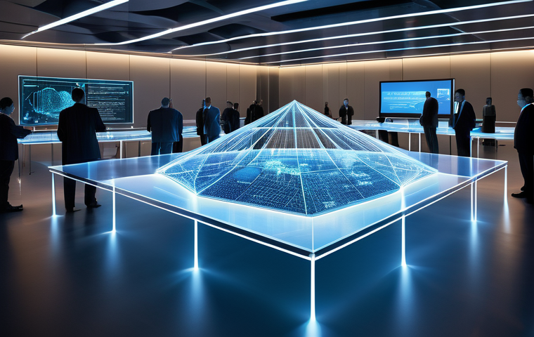 공공부문 규제와 법 - **Prompt:** A bright, clean, and futuristic medical clinic or research laboratory with advanced, non...