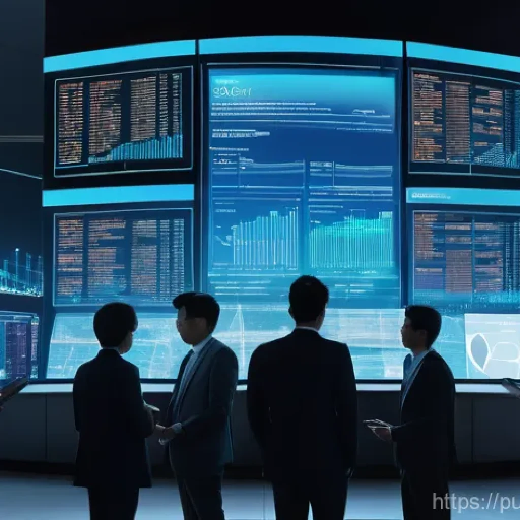 공공부문 성과 관리 - **AI in Public Finance Management:** A sleek, modern government building, possibly with subtle tradi...