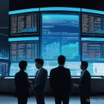 Home 20 공공부문 성과 관리 - **AI in Public Finance Management:** A sleek, modern government building, possibly with subtle tradi...