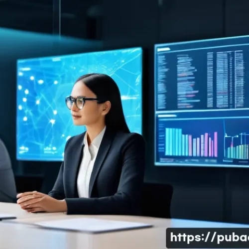 Home 30 공공부문 직무와 경력 개발 - **Image Prompt 1: AI-Powered Fair Recruitment in Public Sector**
A bright, modern office setting...