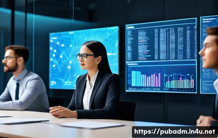 공공부문 직무와 경력 개발 - **Image Prompt 1: AI-Powered Fair Recruitment in Public Sector**
A bright, modern office setting...